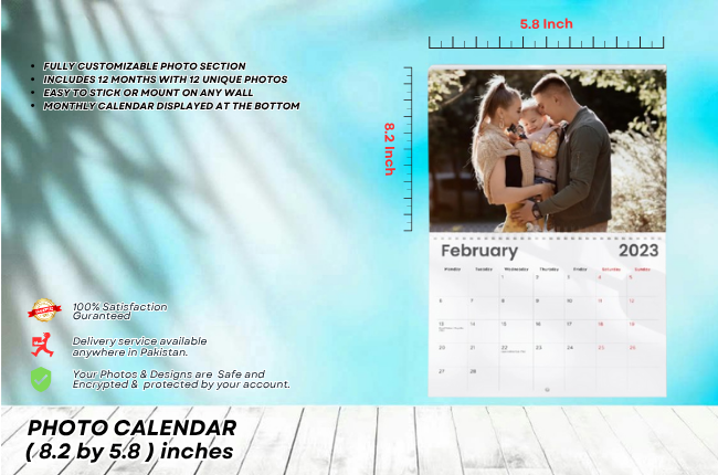 Affordable Photo Wall Calendar Online Printing - Photo Wall Calendar | GoPrint.pk