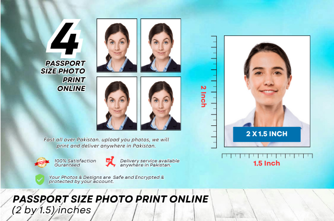 Affordable Passport Size (1.5 x 2) Inch Digital Photo Print Online Printing - Passport Size (1.5 x 2) Inch Digital Photo Print | GoPrint.pk