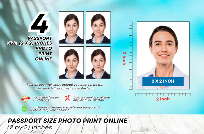 Affordable USA Passport Size (2 x 2) Inches Digital Photo Print Online Printing - USA Passport Size (2 x 2) Inches Digital Photo Print | GoPrint.pk