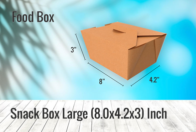 Custom Snack Box Large (8.0x4.2x3) Inch - Food Box