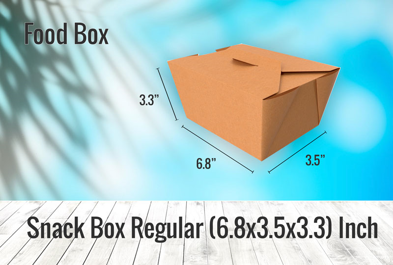 Custom Snack Box Regular (6.8x3.5x3.3) Inch - Food Box