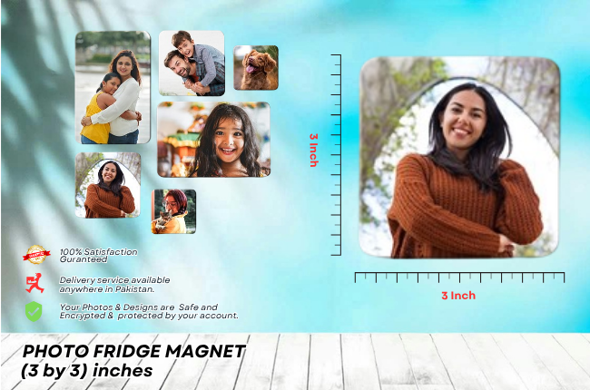 Affordable (3 by 3) Inches Photo Fridge Magnets Online Printing - (3 by 3) Inches Photo Fridge Magnets | GoPrint.pk