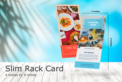 Custom Slim 4in by 9in - Rack Card
