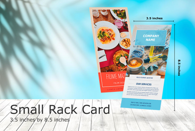 Custom Small 3.5in by 8.5in - Rack Card