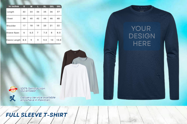 Affordable Full Sleeve Shirt Online Printing - Full Sleeve Shirt | GoPrint.pk