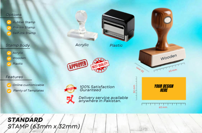 Custom Large (63mm x 32mm) - Stamp