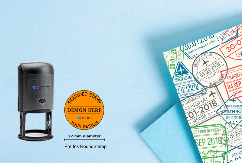 Affordable Round (27mm) Stamp Online Printing - Round (27mm) Stamp | GoPrint.pk