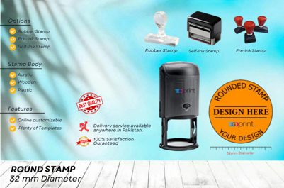 Custom Round (32mm) - Stamp