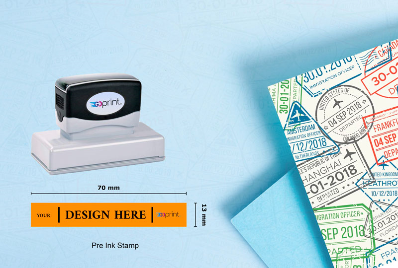Affordable Slim (70mm x 13mm) Stamp Online Printing - Slim (70mm x 13mm) Stamp | GoPrint.pk