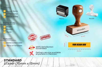 Custom Slim (70mm x 13mm) - Stamp