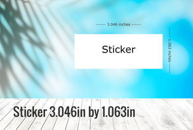 Custom 3.046in by 1.063in - Sticker