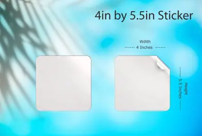 Custom 4in by 5.5in - Sticker