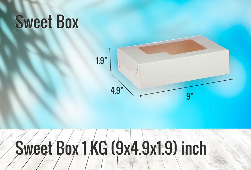 Affordable Sweet Box 1 KG (9x4.9x1.9) inch Sweet Box Online Printing - Sweet Box 1 KG (9x4.9x1.9) inch Sweet Box | GoPrint.pk
