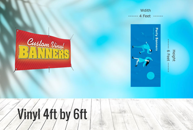 Custom Vinyl 4ft by 6ft - Vinyl Banner