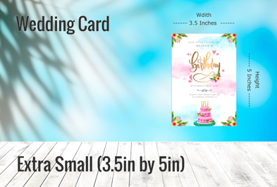 Custom Extra Small (3.5in by 5in) - Wedding Card