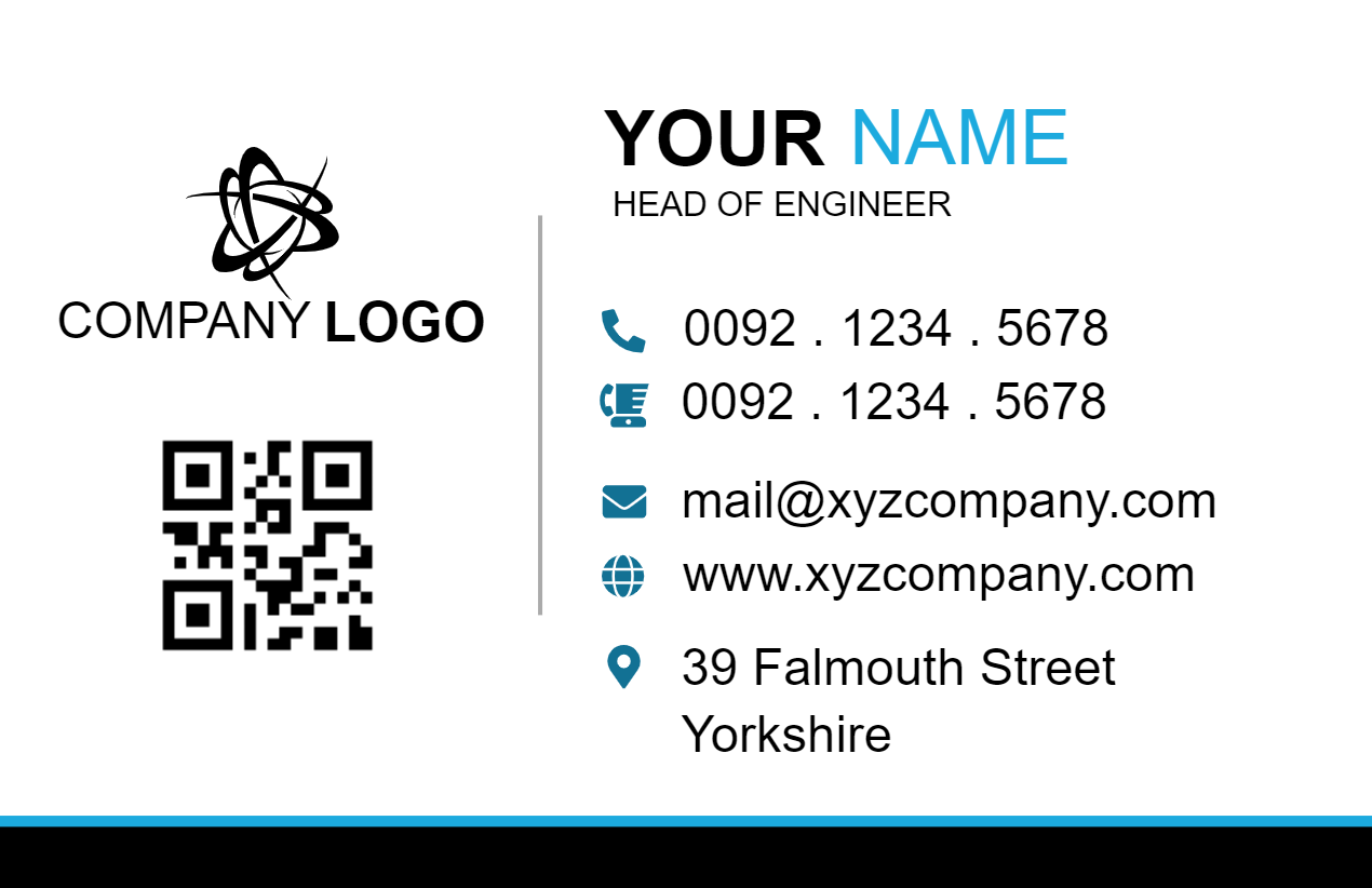 , Decent business card with QR code. Decent business card with QR code